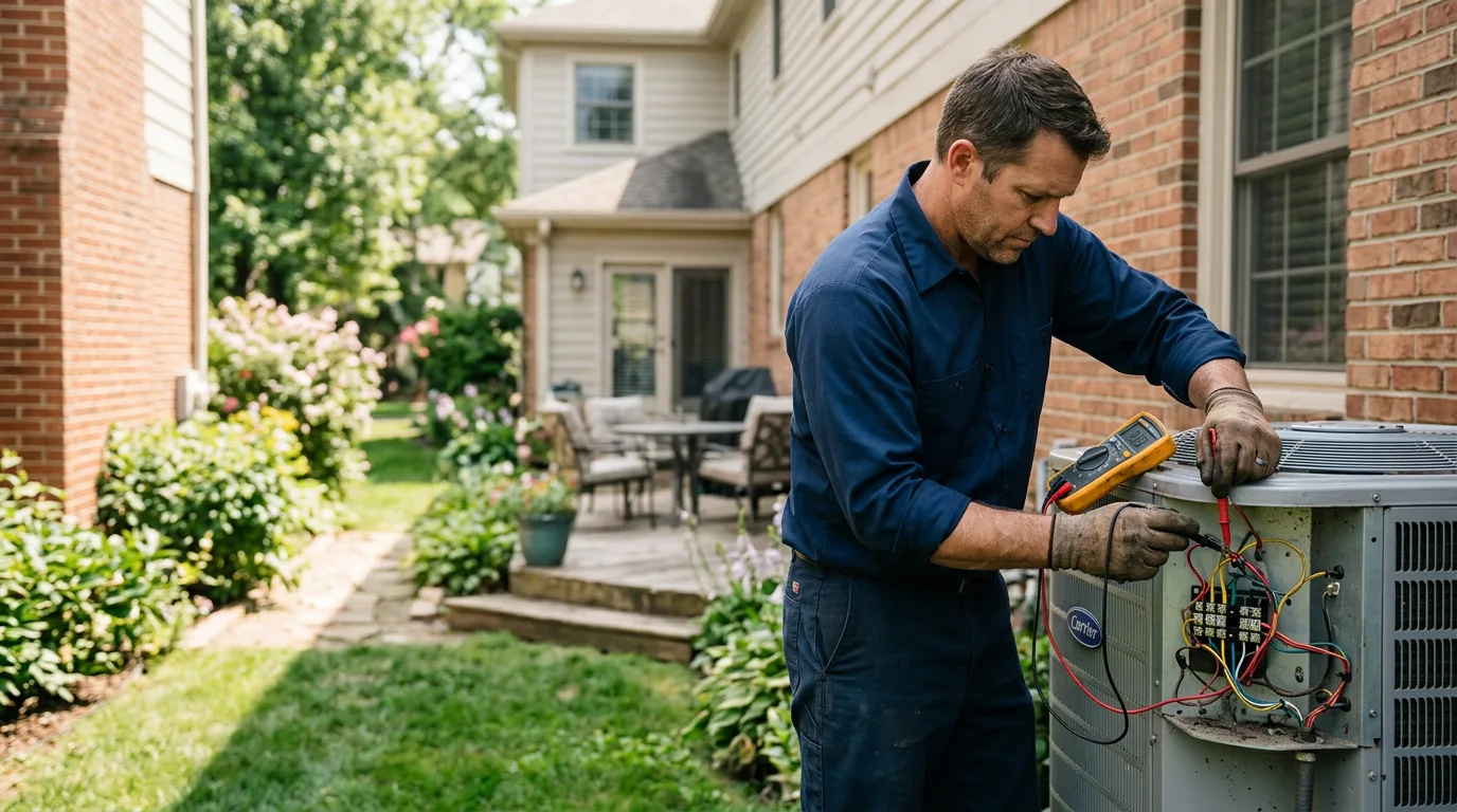 HVAC technician working near Pittsford, VT